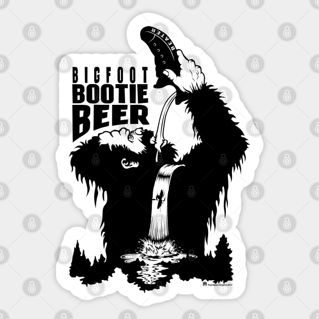 Bigfoot Bootie Beer Waterfall Sticker by OutdoorMayhem